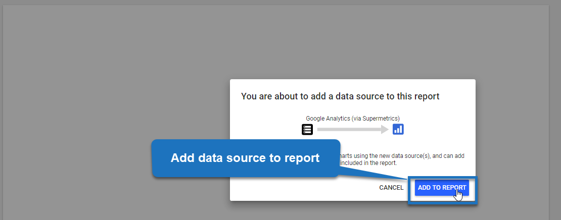 step 6 - add data source to report