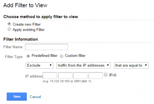 Filter 2.1 - exclude known visitors