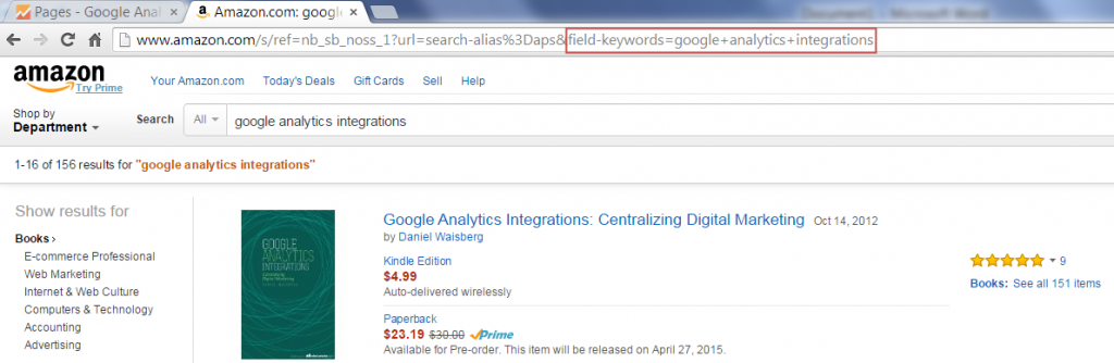 Site Search - Google Analytics