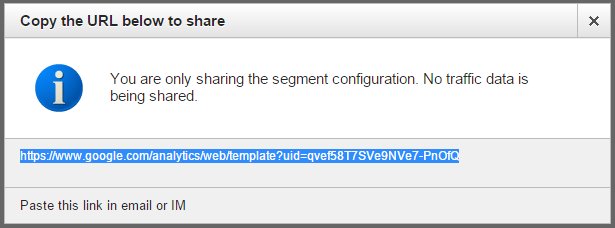 Share segments Google Analytics