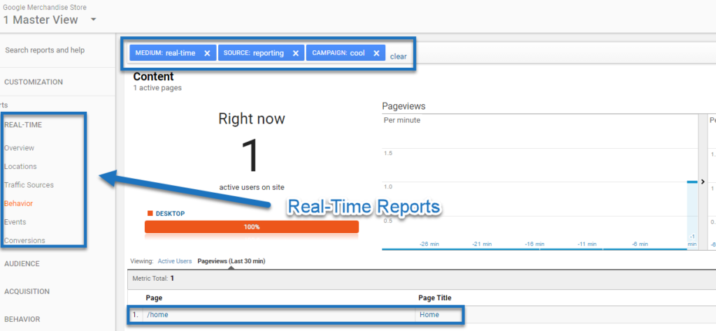Real-Time Reports example