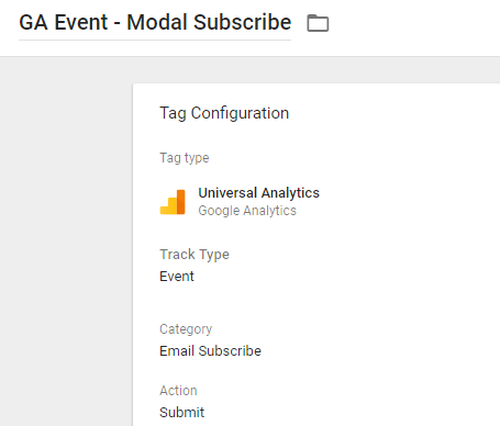 GA Event - Modal Subscribe