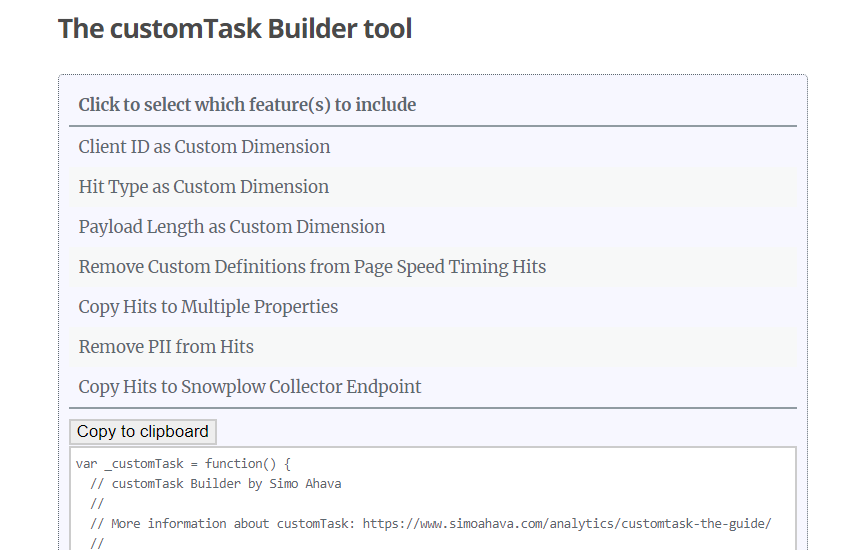 The customTask Builder Tool