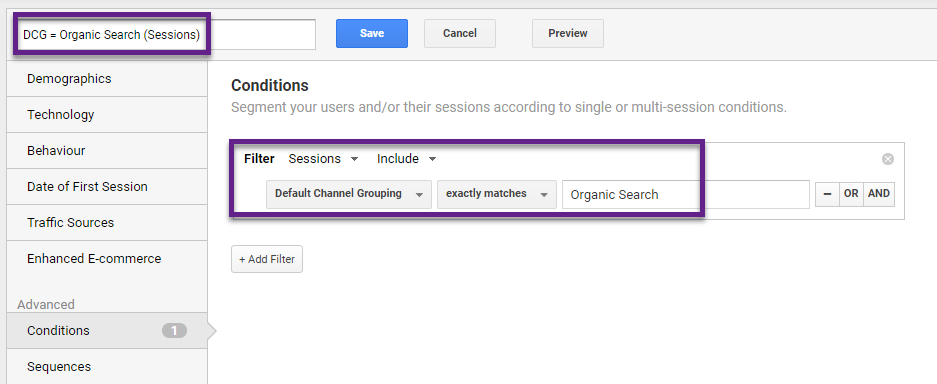 Organic Search (Sessions)
