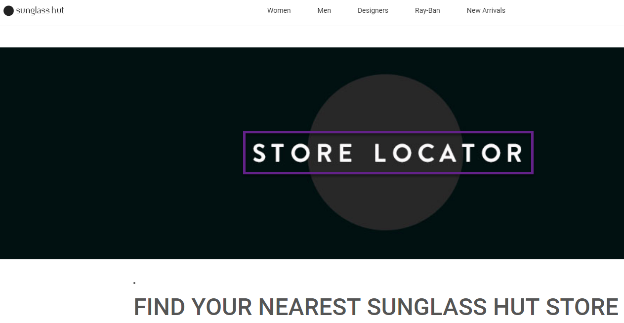 Store Locator page
