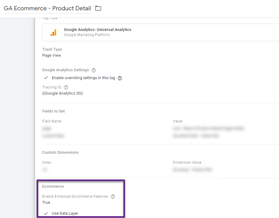 GA Ecommerce - Product Detail