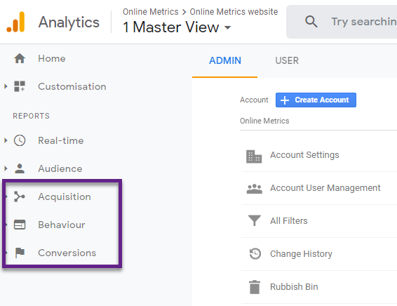 Pelaporan ABC - Universal Analytics