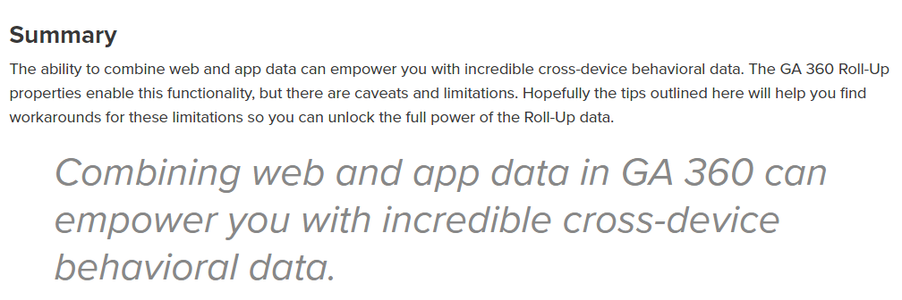 GA 360 - Web and App Data