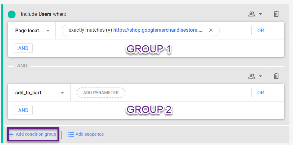 GA4 - condition groups example