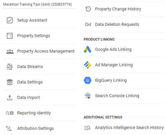 GA4 - Property Settings overview v2