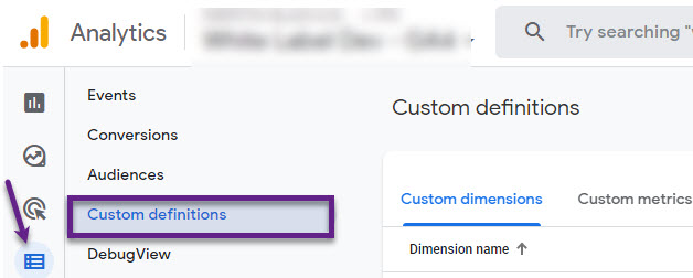 GA4 - custom dimensions and metrics register