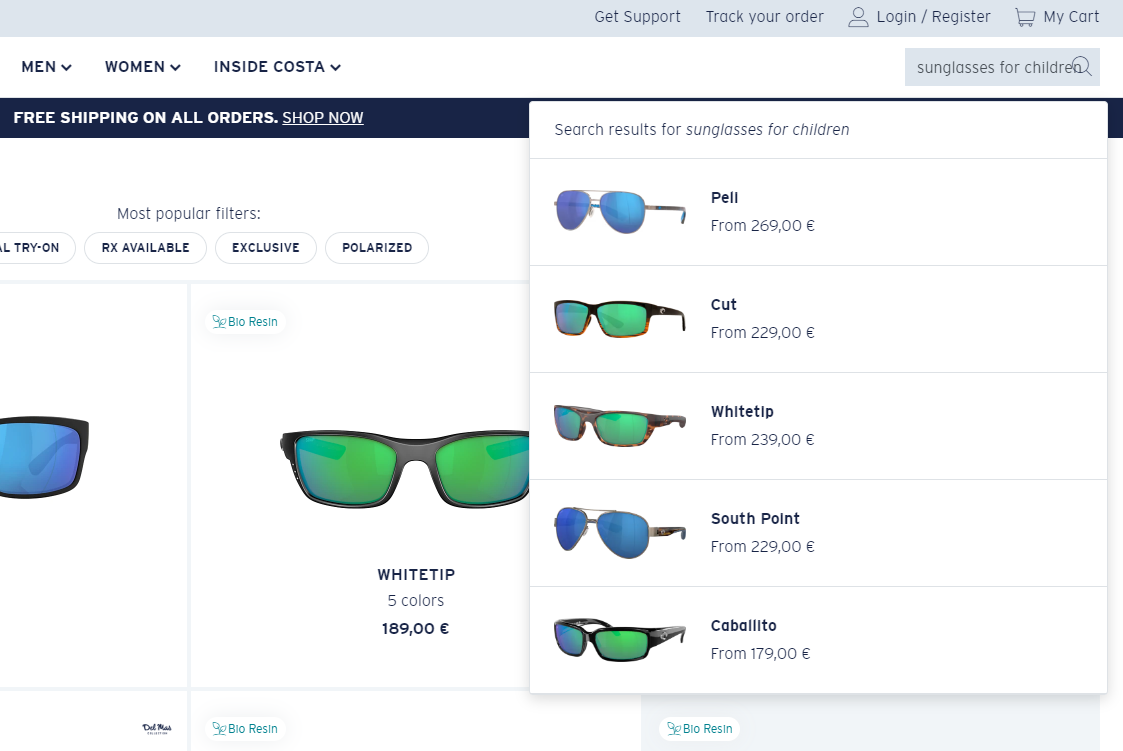 Site Search - sunglasses for children