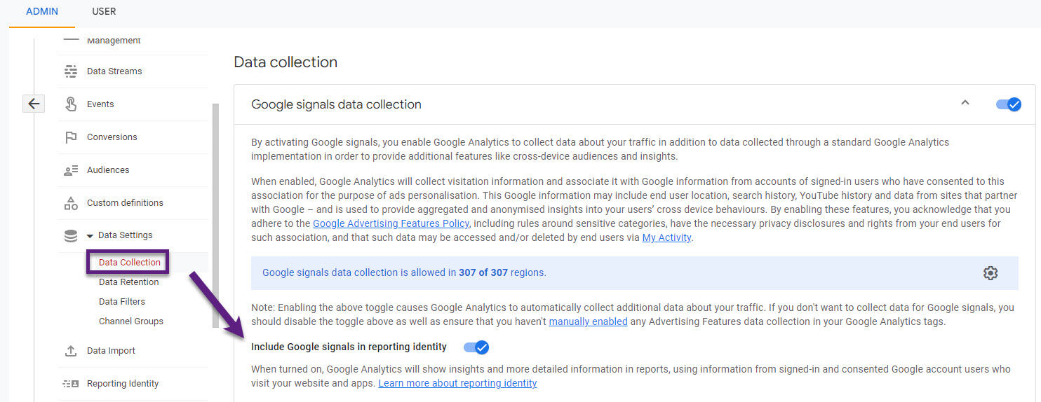 GA4 - Exclude Google Signals Data